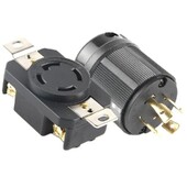 Black America 30A NEMA L15-30P L15-30R SAD Zaključani industrijski pretvarač struje Utikač Generator inline ožičenje Priključak