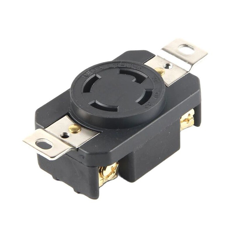 Black America 30A NEMA L15-30P L15-30R SAD Zaključani industrijski pretvarač struje Utikač Generator inline ožičenje Priključak