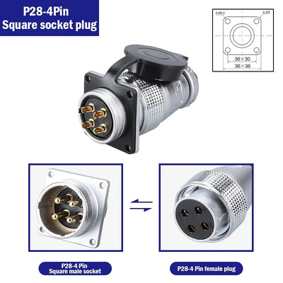 P28 zrakoplovni četvrtasti konektor utičnice—okrugli, čeoni spoj, muški i ženski. 2/3/4/5/7/10/12/14/16/19/20/24 Pin P28K2Q PLS28