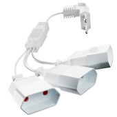 EU 90 stupnjeva muško-ženski produžni kabel za napajanje, 3 smjera AC utičnice za produžni kabel tipa C Razdjelni kabel za računalo