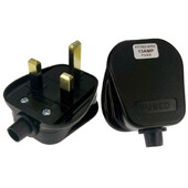 Бял, черен 3-щифтов щепсел за захранване в Обединеното кралство 13A 13 AMP Уред Захранващ контакт Адаптер за предпазител Домакински, 1 бр.