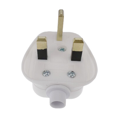 Бял, черен 3-щифтов щепсел за захранване в Обединеното кралство 13A 13 AMP Уред Захранващ контакт Адаптер за предпазител Домакински, 1 бр.