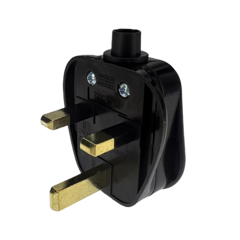 Бял, черен 3-щифтов щепсел за захранване в Обединеното кралство 13A 13 AMP Уред Захранващ контакт Адаптер за предпазител Домакински, 1 бр.