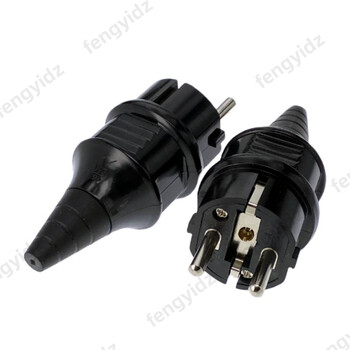 4 τεμ. EU Electrical αρσενικό Schuko Plug AC Μετασχηματιστής ρεύματος με κατσαβίδι, 250V Outdoor Plug IP44 Γαλλία/Γερμανία Ενσύρματη σύνδεση