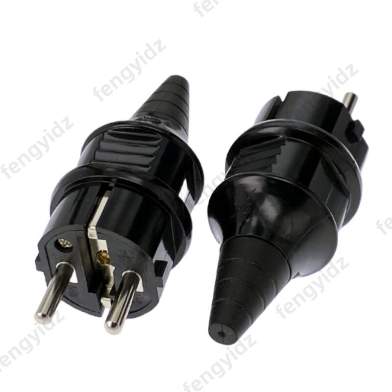 4 komada EU električni muški Schuko utikač AC adapter s odvijačem, 250 V vanjski utikač IP44 Francuska/Njemačka konektor Žični