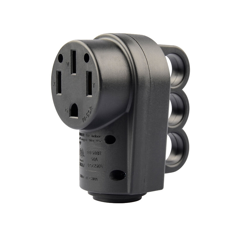 Американски стандарт с четири извода и четири отвора NEMA 14-50P/14-50R 50A 125/250V външно индустриално зареждане на RV високомощен щепсел и контакт