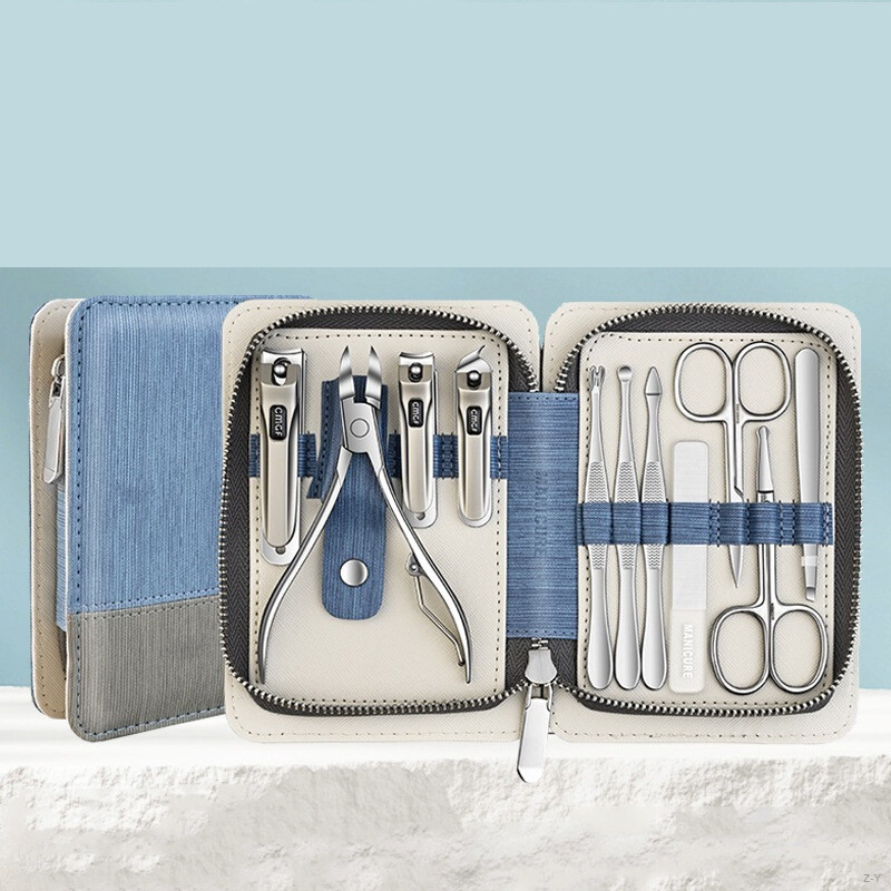 Комплект нокторезачка против пръски голяма нокторезачка жлеб за нокти ножица за нокти пила за нокти подстригване на вежди ножици маникюр Пълен комплект за маникюр