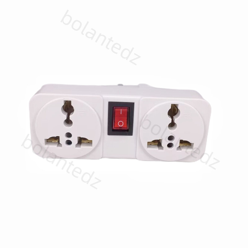Bijela prijenosna 250 V 6/10 A univerzalna putna adapterska utičnica europska produžna utičnica pretvarač struje s prekidačem za svjetlo