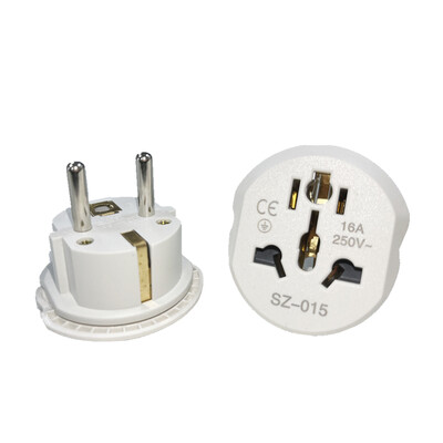 Korea EU Plug Adapter 16A 250V Travel Adapter Μετατροπέας 2 στρογγυλή πρίζα υψηλής ποιότητας Universal AU ΗΠΑ Η.Β. Πρίζα τοίχου CN σε EU KR