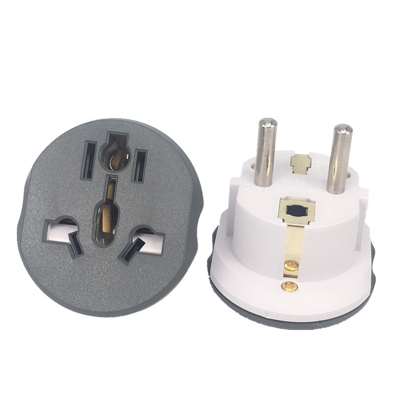 Koreja EU utikač adapter 16A 250V putni adapter pretvarač 2 okrugle utičnice visokokvalitetna univerzalna AU US UK CN u EU KR zidna utičnica
