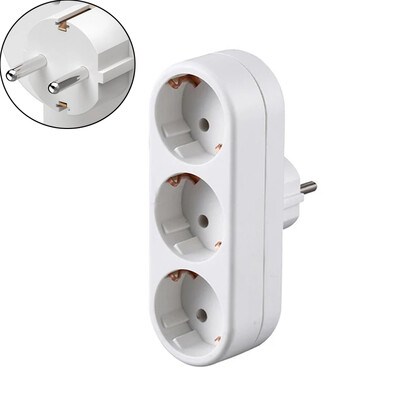Bijela europska 2-smjerna 3-smjerna EU zidna produžna utičnica Njemačka Koreja Rusija Schuko utičnica pretvarača 16A 3500W tip E