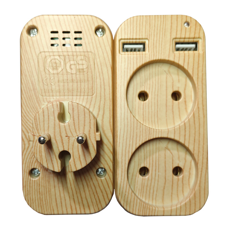 EU Plug Conversion utikač Višenamjenski produžni utičnica s 2 USB punjača Adapter s više utičnica za dom/ured Univerzalna utičnica