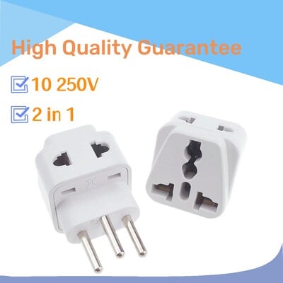 Fiercă 3 pini Brazilia AC Power Plug Marea Britanie/SUA/UE către Brazilia Brazilia Priză Adaptor de călătorie Mufă Convertor cu 3 pini Tip N Mufă 2 în 1