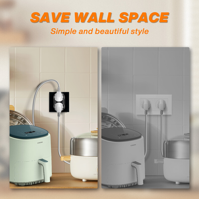 BSEED EU Standard Double Sockets Europe Dual Power Outlets 110-250V klaaspaneel valge must elektripistik Home Inprovement