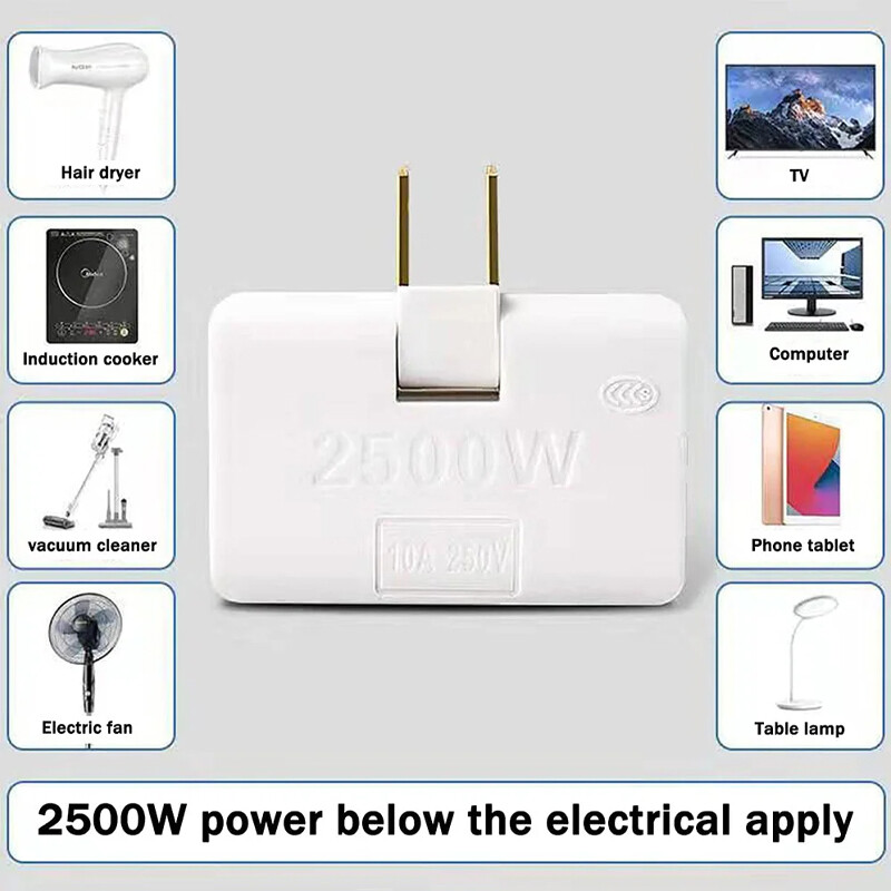 1500W 3-smjerni plosnati adapter za utikač EU utikač za SAD produžni adapter za utikač Prijenosni sklopivi produžni putni pretvarač