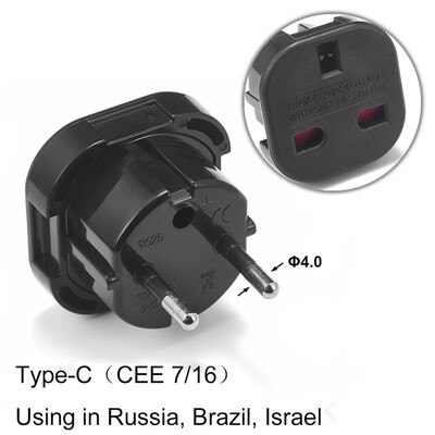 Univerzalni pretvarač EU utikača EU adapter 2 okrugle utičnice AU US UK CN u EU zidnu utičnicu AC 16A 250V putni adapter visoke kvalitete