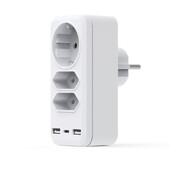 EU Socket AC Outlet USB портове за зареждане Euro Plug Extension Power Strip Стенен контакт Адаптер Преобразувател 4000 W Eletrical Socket