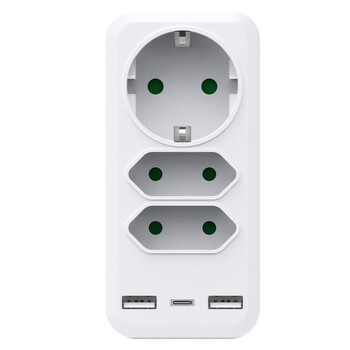 EU Socket AC Outlet USB портове за зареждане Euro Plug Extension Power Strip Стенен контакт Адаптер Преобразувател 4000 W Eletrical Socket