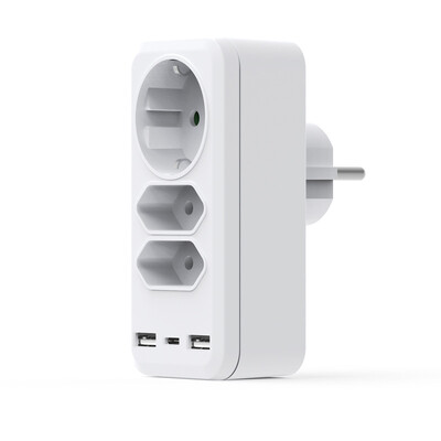 Priză UE Priză AC Porturi de încărcare USB Extensie priză Euro Adaptor priză de perete Convertor Priză electrică 4000W