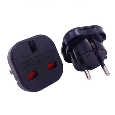 1 бр. ЕС електрически контакт UK to EU Travel Plug Adapter Electrical Plug Converter Outlet British UK AC захранващ кабел Гнездо за зарядно устройство