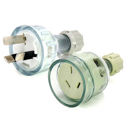 Αδιάβροχη διαφανής 10A 15A DIY Auatralia Industrial Plug Outlet Female Are Socket 3P AU Retacle Wiring Connector Type I