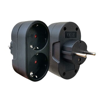 European Ground 1 to 2Way EU Schuko Стенен контакт Адаптер щепсел Корея Русия Удължител Power Outlet Converter Socket 3500W 16A 250V