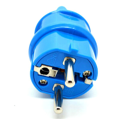 Must valge sinine 16A 250V EU 4,8mm pin koostu juhtmestiku pistik Saksamaa Prantsusmaa Korea Holland Hispaania tööstus veekindel pistik