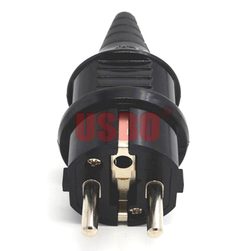 Must valge sinine 16A 250V EU 4,8mm pin koostu juhtmestiku pistik Saksamaa Prantsusmaa Korea Holland Hispaania tööstus veekindel pistik