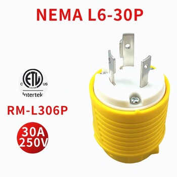 NEMA L6-30P L6-30R резервен въртящ се заключващ щепсел 30 Amp 250V щепсел за генератор за заваръчно оборудване ETL