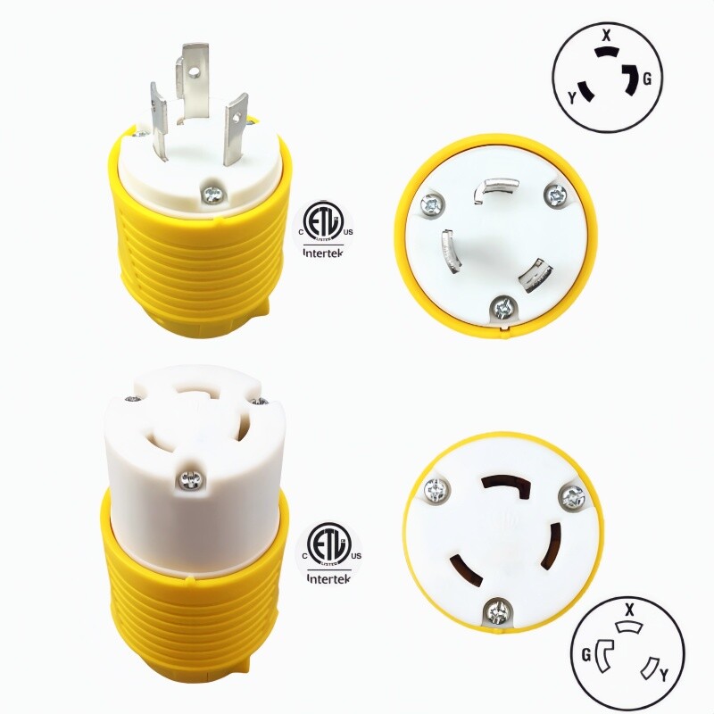 NEMA L6-30P L6-30R asendus keeratav lukustuspistik 30 A 250 V taasjuhtmega generaatori pistik keevitusseadmetele ETL
