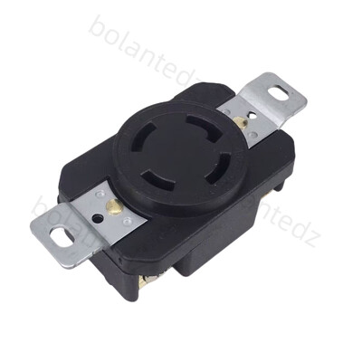 Must UL 30A 125V 250V NEMA L14-30P L14-30R Tööstuslik keerdlukuga toitepistik 4pooluseline paneel Pistikupistik Isane pesa