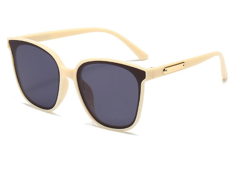 2022. aasta uue stiili päikeseprillid suure näoga naistele, õhukesed suvised UV-vastased Korea stiilis prillid ümara näo jaoks, moodsad päikesevarjuga päikeseprillid