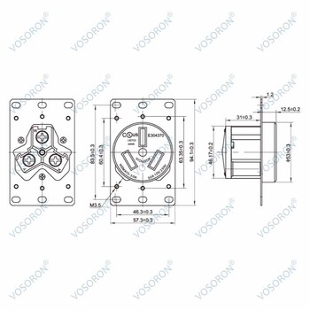 Щепсел Nema 10-50P 50-Amp 125V-250V 125/250V Щепсел за сушилня Ъглов 3-полюсен 3-жилен заземяващ прав щепсел за боядисване и печки