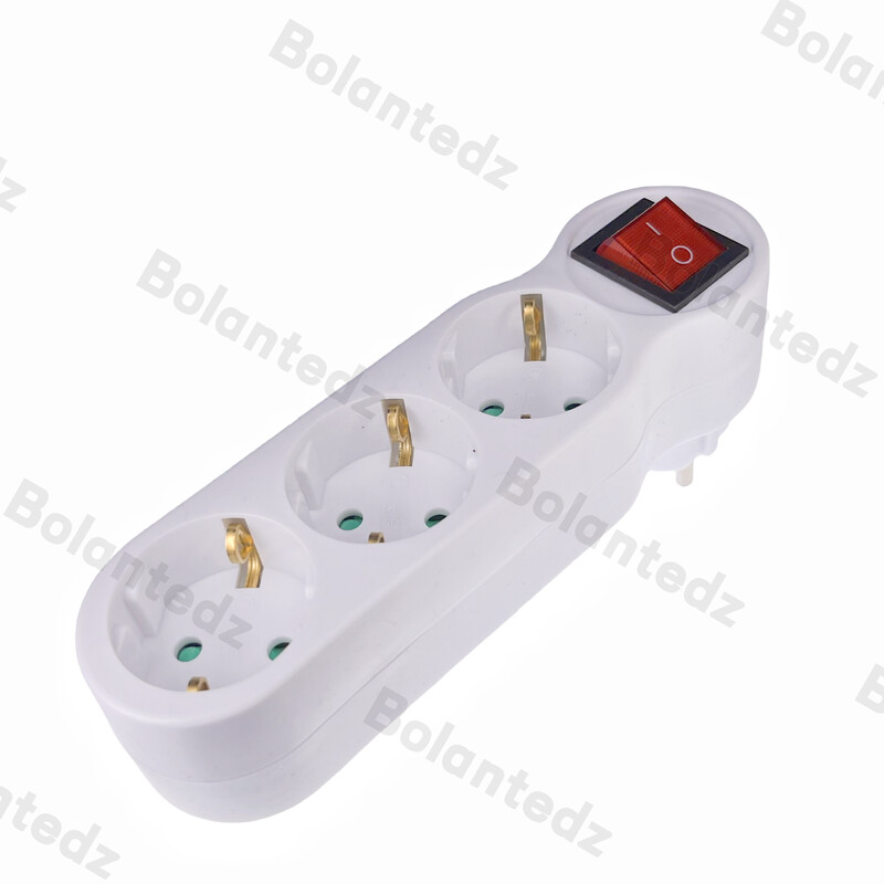 Drop Ship & Wholesale 16A Euroopa tüübi teisenduspistik 1-3-suunaline EU standardse toiteadapteri pistikupesa 28. märts