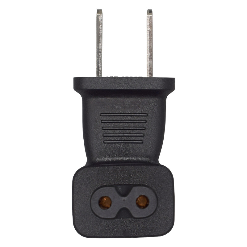 JORINDO 90 laipsnių JAV į C7 maitinimo kištukas Maitinimo kabelio adapteris, stačiakampis amerikietiškas standartinis dviejų kontaktų kištukas į IEC C5 keitiklį