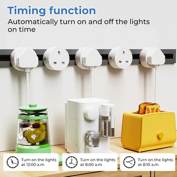 Tuya Zigbee Smart Socket 16A UK Plug Power with Energy Monitor Smart Life APP Timer Gateway Control for Alexa Google Home