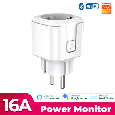 Tuya Wifi Smart Plug 16A 20A EU pametna utičnica s funkcijom mjerača vremena Monitora napajanja Daljinski upravljač aplikacije radi s Alexa Google Home