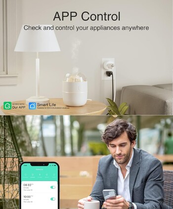 Tuya WIFI / Zigbee US Socket Smart Plug 10A/16A/20A Smart Life Έξοδος χρονισμού φωνητικού ελέγχου απομακρυσμένου ελέγχου Εργασία με το Google Home Alexa