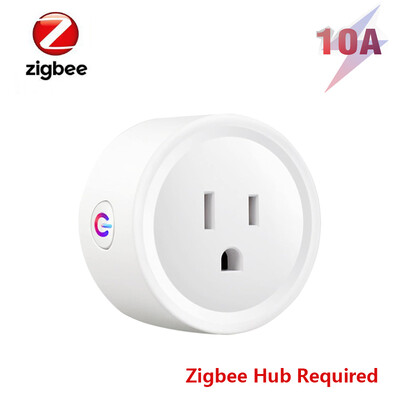 Tuya WIFI / Zigbee US Socket Smart Plug 10A/16A/20A Smart Life Remote Balss vadības laika izvads Darbs ar Google Home Alexa