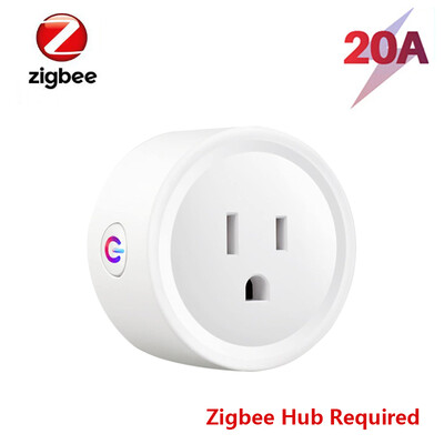 Tuya WIFI / Zigbee US Socket Smart Plug 10A/16A/20A Smart Life Remote Balss vadības laika izvads Darbs ar Google Home Alexa