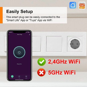 16A/20A Tuya WiFi Smart Plug Socket EU, Βύσμα τηλεχειριστηρίου για Alexa Google Yandex Alice, Οθόνη μετρητή βατόμετρου ενέργειας ενέργειας