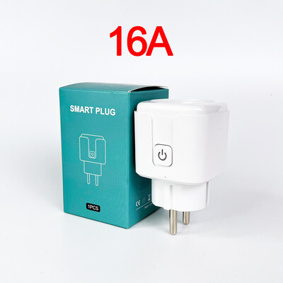 eWelink 16A/20A EU WiFi интелигентен контакт с енергиен мониторинг, интелигентен захранващ щепсел, синхронизация, дистанционно управление, глас за Alexa Google Yandex