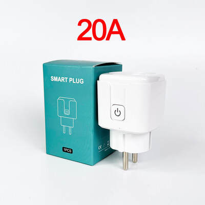 eWelink 16A/20A EU WiFi интелигентен контакт с енергиен мониторинг, интелигентен захранващ щепсел, синхронизация, дистанционно управление, глас за Alexa Google Yandex