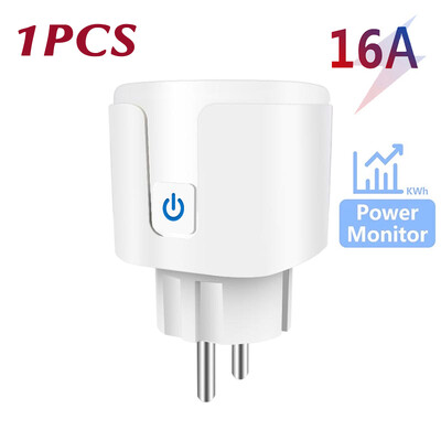 Smart Plug WiFi utičnica EU 16A/20A s funkcijom nadzora napajanja Tuya Smart Life APP Control radi s Alexa Google Home