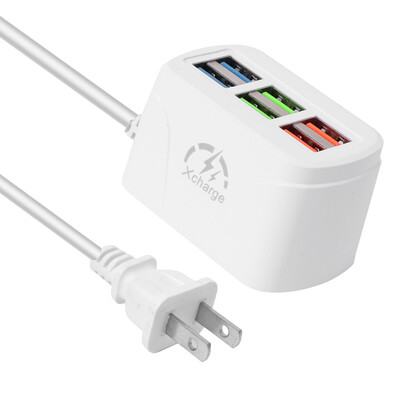 Универсален разклонител Електрически контакт 6 USB порта Мултифункционален удължителен кабел Гнездо за маса EU US щепсел Телефон Зарядно устройство Адаптер