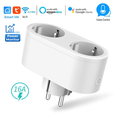 Tuya WiFi Smart Power Strip EU Plug Smart Socket with Power Monitor Kućanski aparati Timer Utičnica za Alexa Google SmartThings
