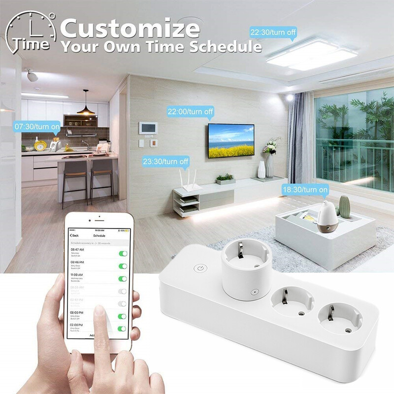 Tuya WiFi Smart Power Strip EU Plug Smart Socket with Power Monitor Kućanski aparati Timer Utičnica za Alexa Google SmartThings
