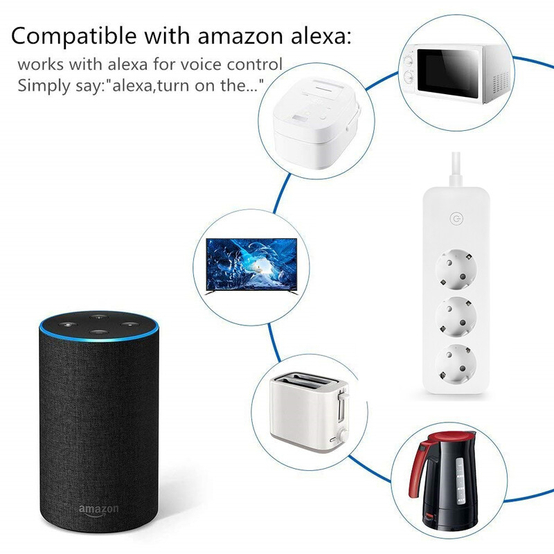 Tuya WiFi Smart Power Strip EU Plug Smart Socket with Power Monitor Kućanski aparati Timer Utičnica za Alexa Google SmartThings