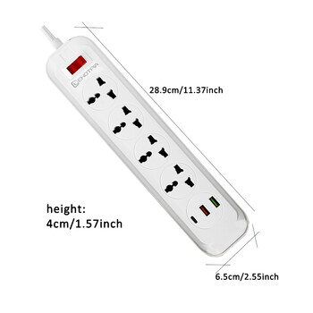 AU Plug AC Πρίζα γενικής χρήσης Ηλεκτρικό καλώδιο επέκτασης Φίλτρο δικτύου πολλαπλών χρήσεων με θύρες PD Θύρες USB Φόρτιση