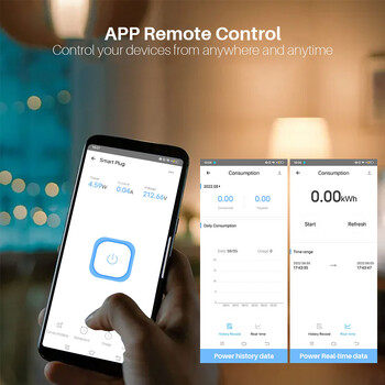 eWelink 16A/20A Έξυπνη πρίζα WiFi EU Socket with Power Monitoring Λειτουργία χρονισμού Υποστήριξη Alexa Google Home Alice SmartThimgs IFTT